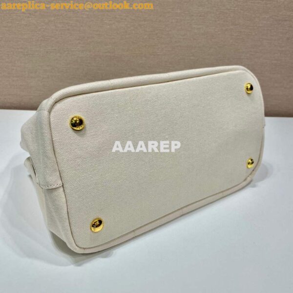 Replica Prada 1BG439 Denim Tote bag White 7