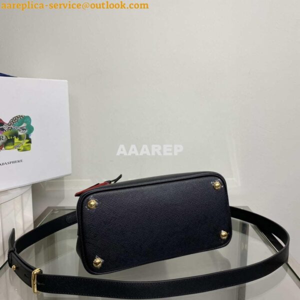 Replica Prada 1BG443 Prada Double Saffiano leather mini bag Black 6