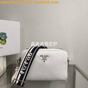 Replica Prada New Medium Camera leather bag 1BH082 White