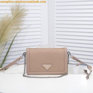 Replica Prada Nylon And Leather Mini-bag 1BP019 Beige