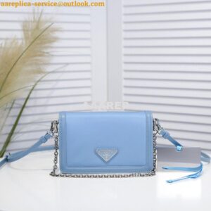 Replica Prada Nylon And Leather Mini-bag 1BP019 Blue