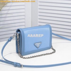 Replica Prada Nylon And Leather Mini-bag 1BP019 Blue 2