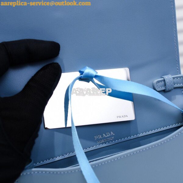 Replica Prada Nylon And Leather Mini-bag 1BP019 Blue 10