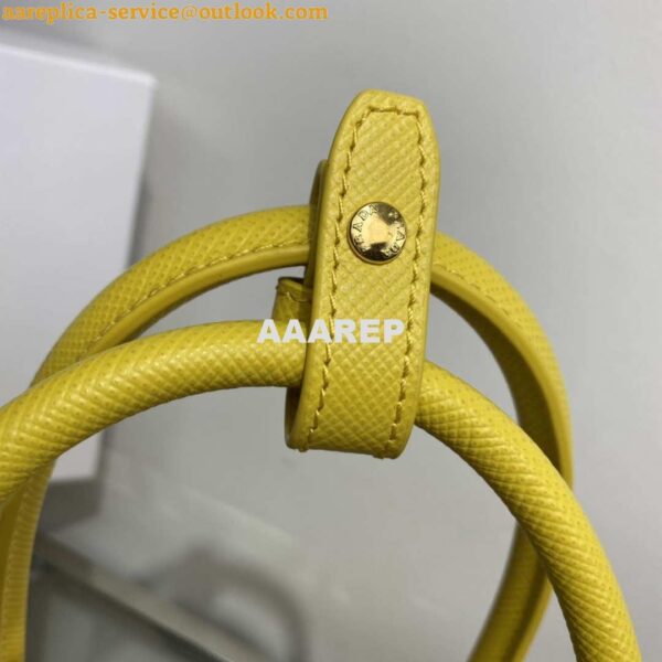 Replica Prada 1BG443 Prada Double Saffiano leather mini bag Yellow 6