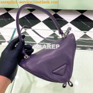 Replica Prada Padded Nappa Leather Handbag 1BA315 Violet 2