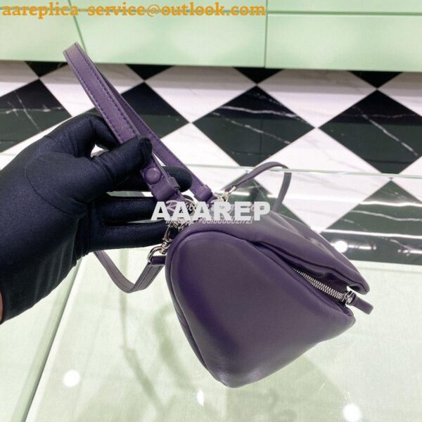 Replica Prada Padded Nappa Leather Handbag 1BA315 Violet 8