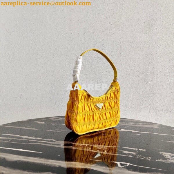 Replica Prada 1NE204 Prada Nylon and Saffiano Leather Mini Bag in Yellow 3