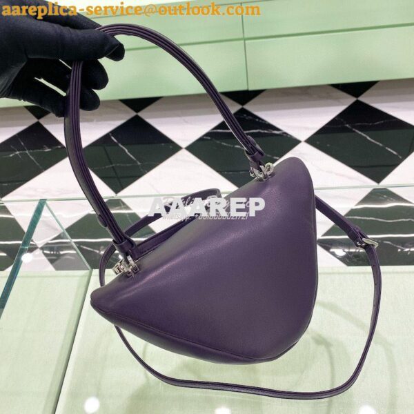 Replica Prada Padded Nappa Leather Handbag 1BA315 Violet 9