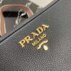 Replica Prada 1BH082 Leather bag with shoulder strap Gray Gold 2