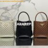 Replica Prada Panier leather mini-bag with cut-out motif 1BA217 White 2