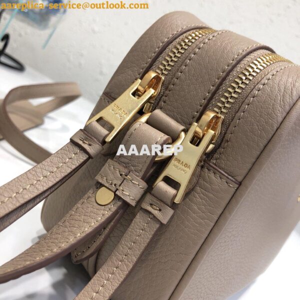 Replica Prada 1BH082 Leather bag with shoulder strap Light Pink Gold 6