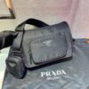 Replica Prada 2VD039 Re Nylon And Saffiano Leather Shoulder Bag in Black