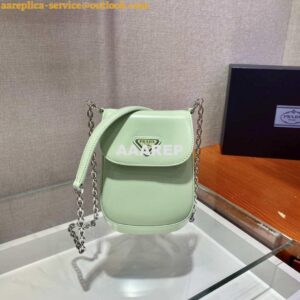 Replica Prada 1BH185 Mini Cleo BRUSHED Leather Green