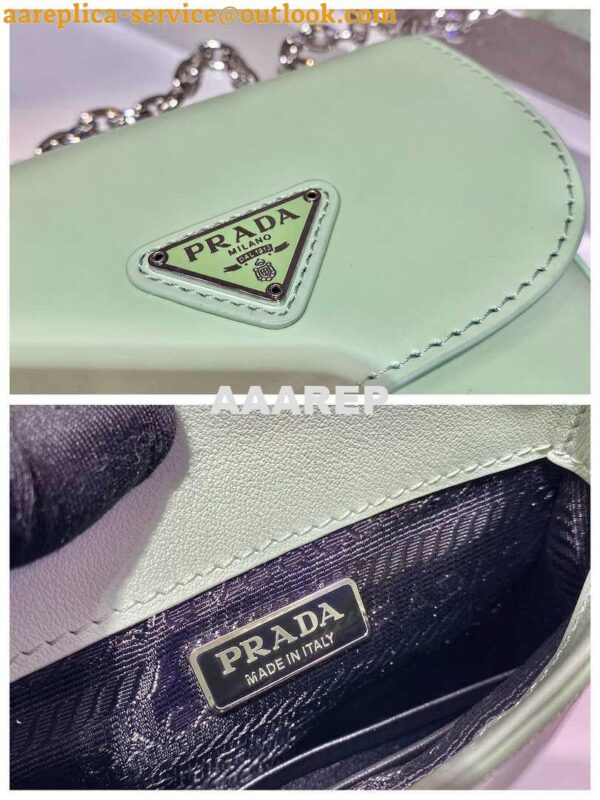 Replica Prada 1BH185 Mini Cleo BRUSHED Leather Green 10