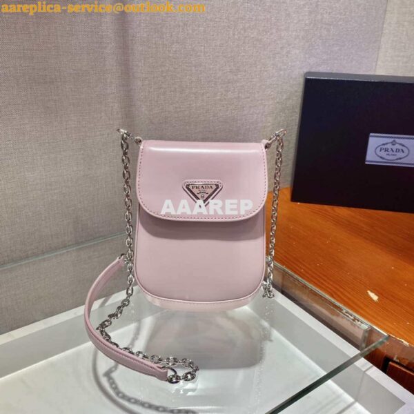 Replica Prada 1BH185 Mini Cleo BRUSHED Leather Pink 4