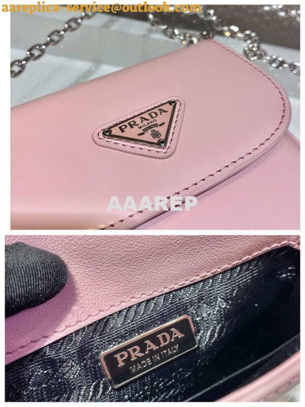 Replica Prada 1BH185 Mini Cleo BRUSHED Leather Pink 10