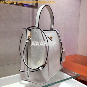 Replica Prada Panier Saffiano Leather Bag 1BA211 White 2