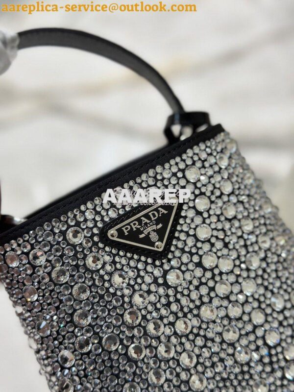 Replica Prada Panier Satin Bag With Crystals 1BA373 Metal 9