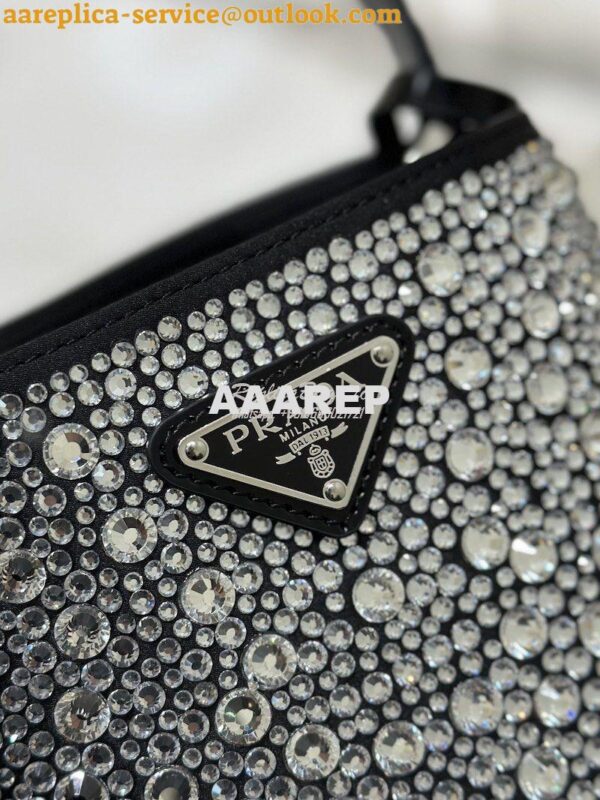 Replica Prada Panier Satin Bag With Crystals 1BA373 Metal 10