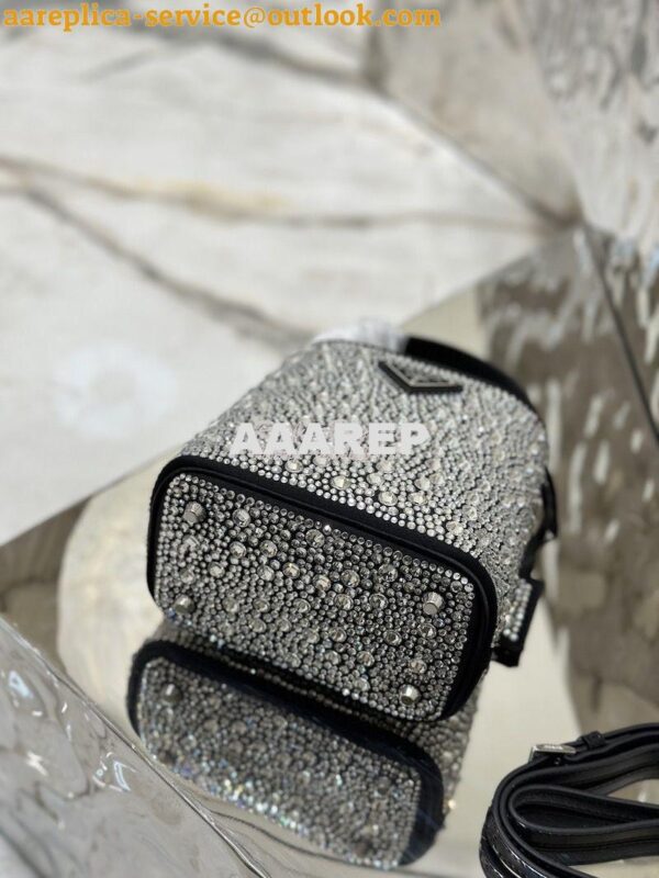 Replica Prada Panier Satin Bag With Crystals 1BA373 Metal 13