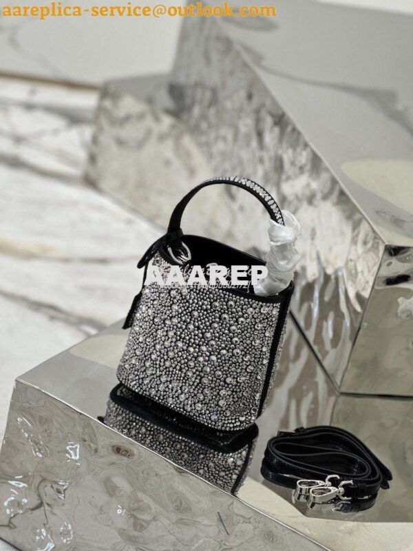 Replica Prada Panier Satin Bag With Crystals 1BA373 Metal 14