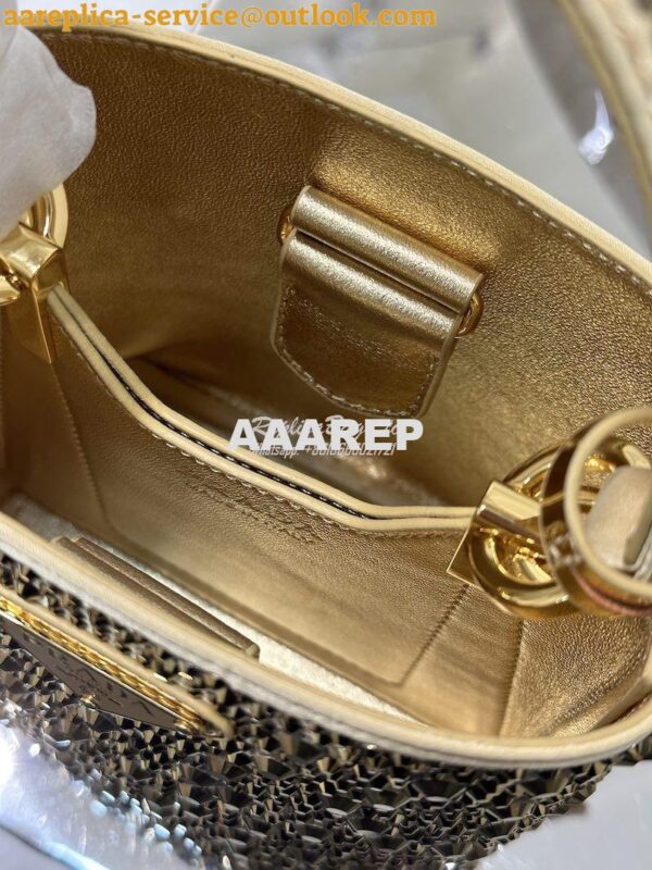 Replica Prada Panier Satin Bag With Crystals 1BA373 Platinum 11