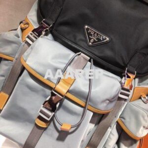 Replica Prada 2VZ074 Nylon Backpack Bag in Gray