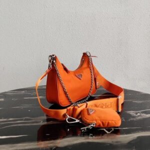 Replica Prada 1BH204 Prada Re-Edition 2005 Nylon Bag Orange