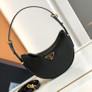 Replica Prada Arque Mini Shoulder Bag in Black Leather 2