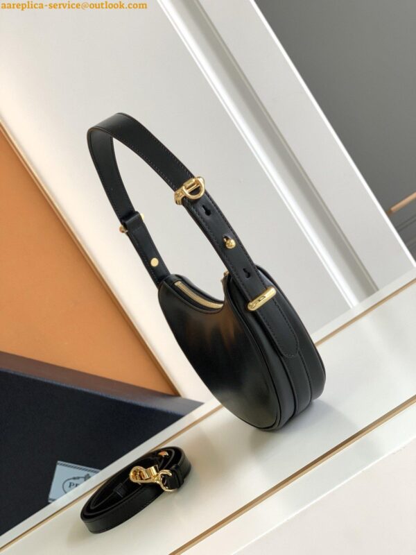 Replica Prada Arque Mini Shoulder Bag in Black Leather 4