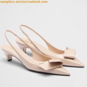 Replica Prada Slingback Pumps 45mm in Powder Brushed Leather