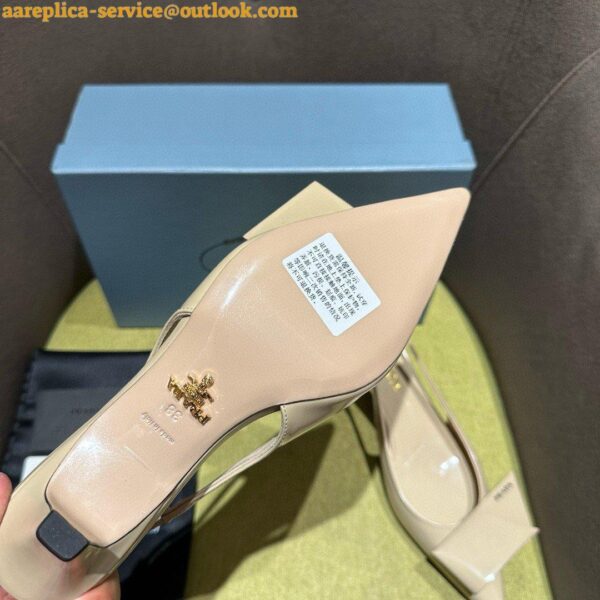 Replica Prada Slingback Pumps 45mm in Powder Brushed Leather 5