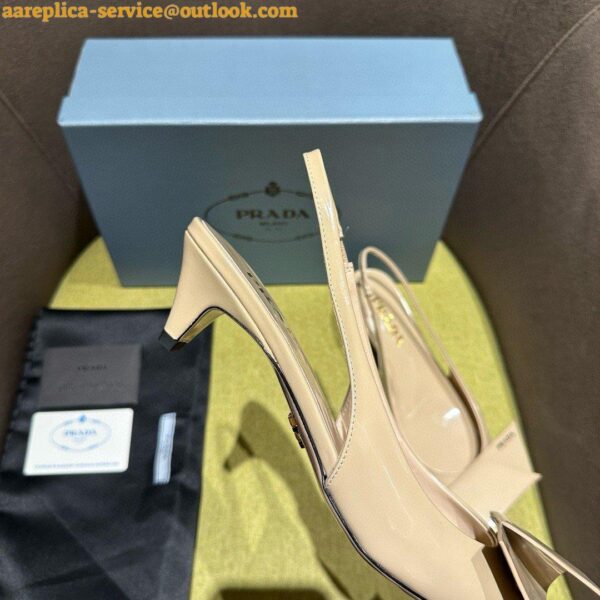 Replica Prada Slingback Pumps 45mm in Powder Brushed Leather 8