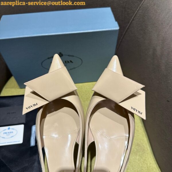 Replica Prada Slingback Pumps 45mm in Powder Brushed Leather 9