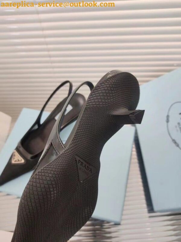 Replica Prada Slingback Pumps In Mesh Fabric 5