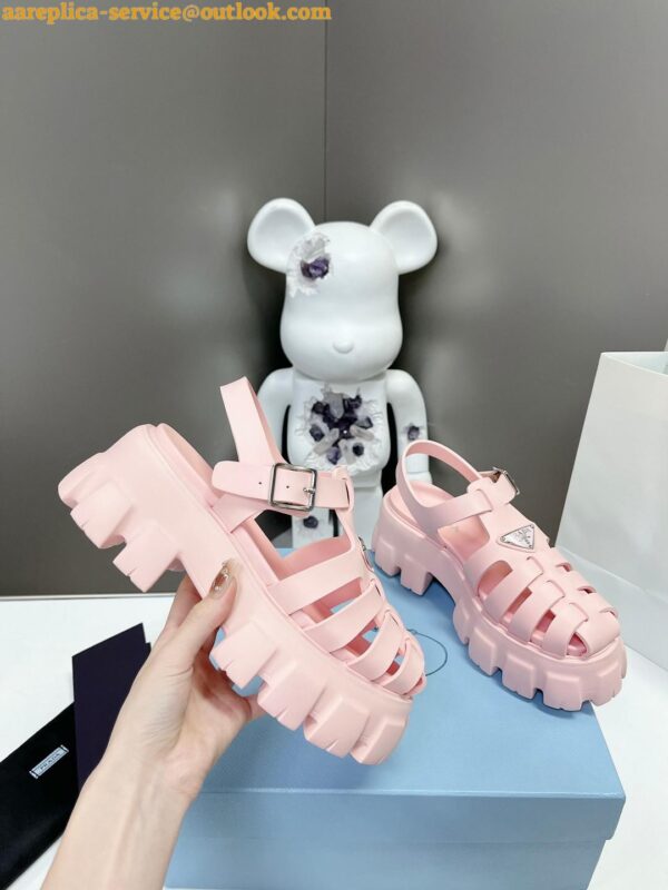 Replica Prada Foam Sandals in Light Pink Rubber 7