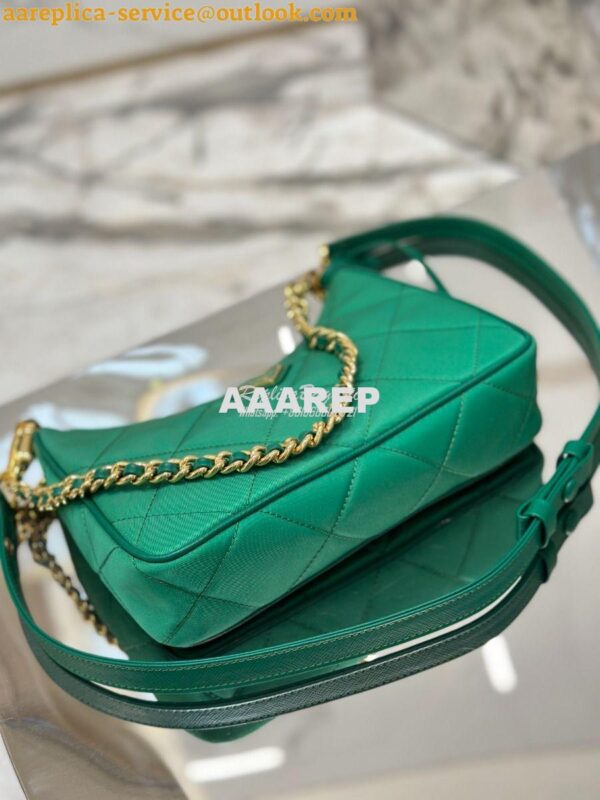 Replica Prada Re-Edition 1995 Chaîne Re-Nylon mini-bag 1BC204 Green 13