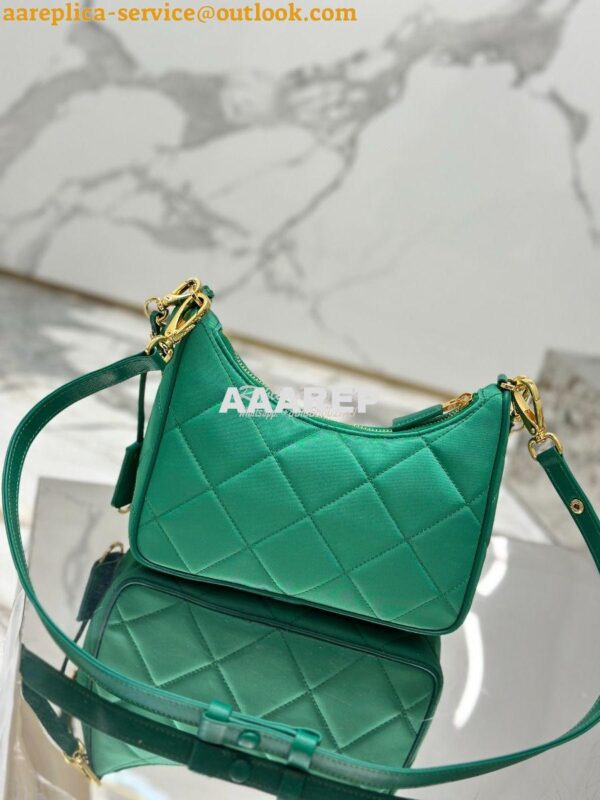 Replica Prada Re-Edition 1995 Chaîne Re-Nylon mini-bag 1BC204 Green 14