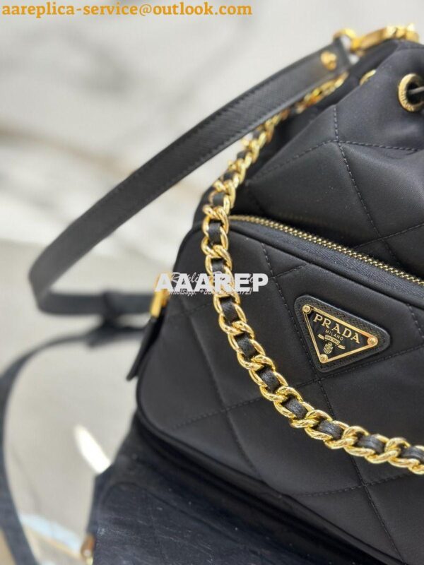 Replica Prada Re-Edition 1995 Chaîne Re-Nylon shoulder bag 1BH038 Blac 5