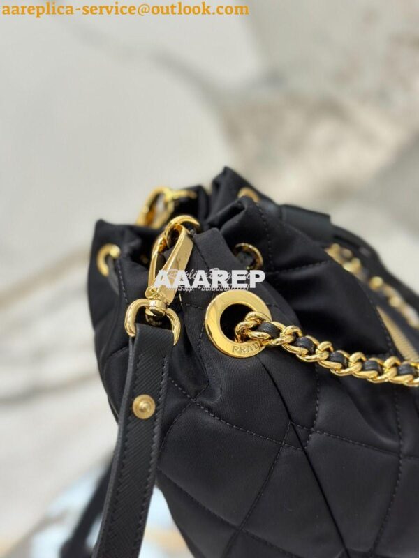 Replica Prada Re-Edition 1995 Chaîne Re-Nylon shoulder bag 1BH038 Blac 7