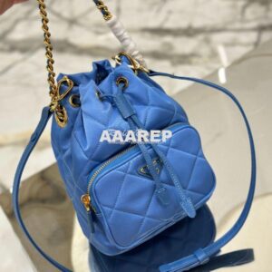 Replica Prada Re-Edition 1995 Chaîne Re-Nylon shoulder bag 1BH038 Blue 2