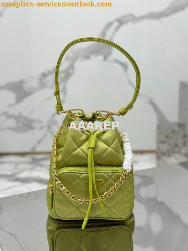 Replica Prada Re-Edition 1995 Chaîne Re-Nylon shoulder bag 1BH038 Kiwi 3