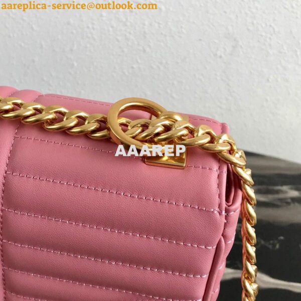 Replica Prada 1BD108 Medium Leather Prada Diagramme Bag Pink 8