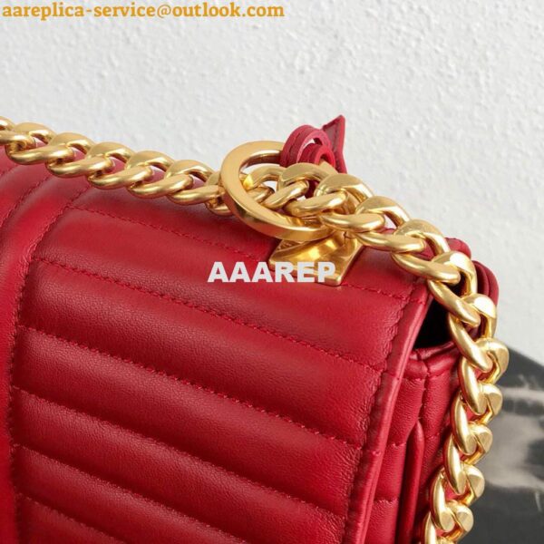 Replica Prada 1BD108 Medium Leather Prada Diagramme Bag Red 9