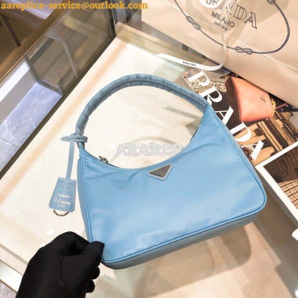 Replica Prada Re-Edition 2000 Nylon Mini-Bag 1NE515 Astral Blue 5