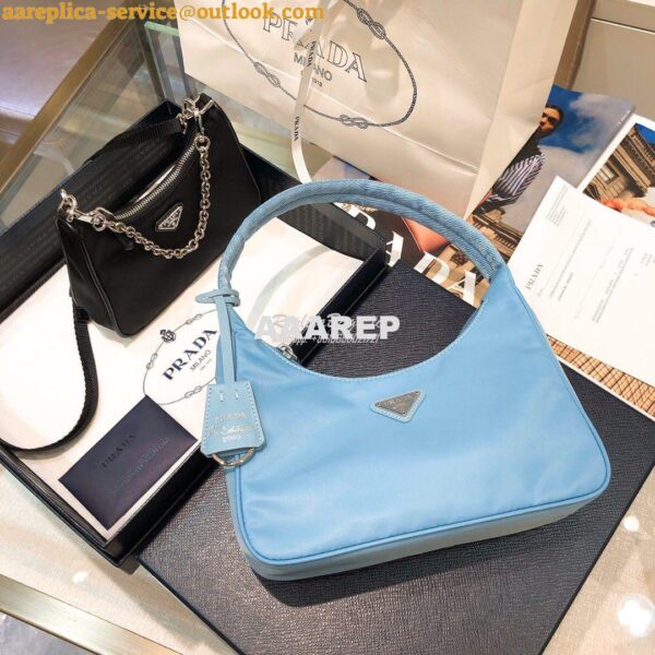 Replica Prada Re-Edition 2000 Nylon Mini-Bag 1NE515 Astral Blue 6