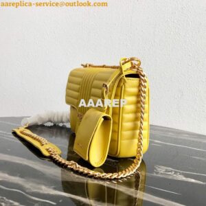 Replica Prada 1BD108 Medium Leather Prada Diagramme Bag Yellow