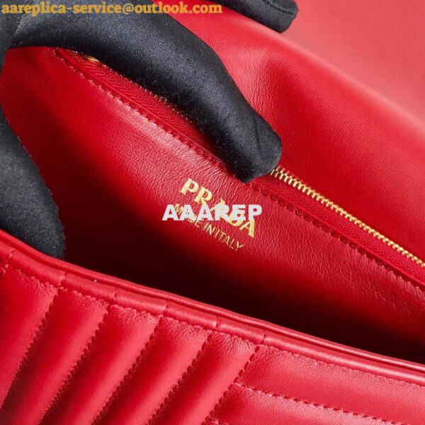 Replica Prada 1BD108 Medium Leather Prada Diagramme Bag Red 10