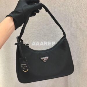 Replica Prada Re-Edition 2000 Nylon Mini-Bag 1NE515 Black 2