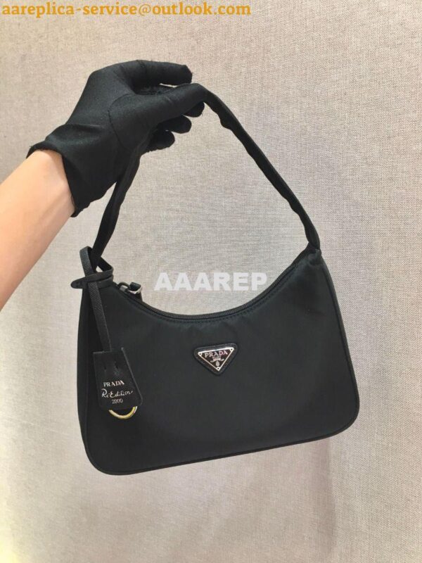 Replica Prada Re-Edition 2000 Nylon Mini-Bag 1NE515 Black 4